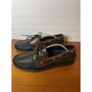 Sperry Men's 2-Eye Boat  Shoes Authentic Original Black Brown Size 10 Loafers